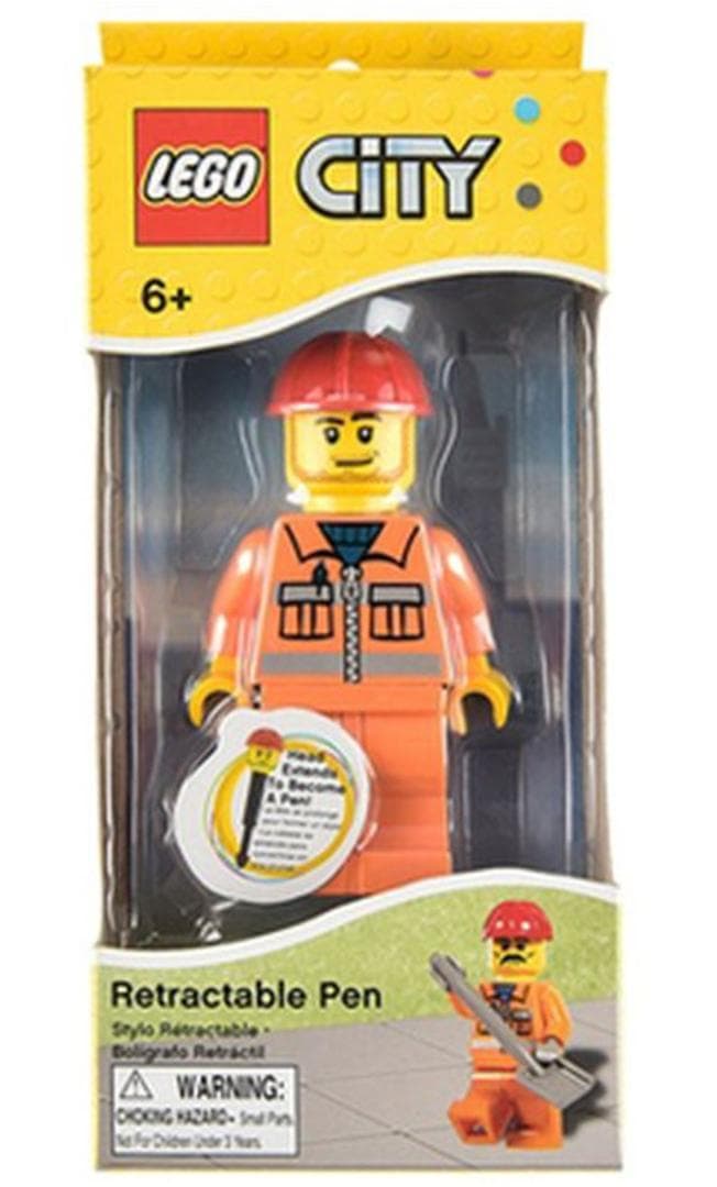 City: Construction Worker Retractable Pen LEGO Stationery and Office Supplies set (#LG02168-1, 2017)