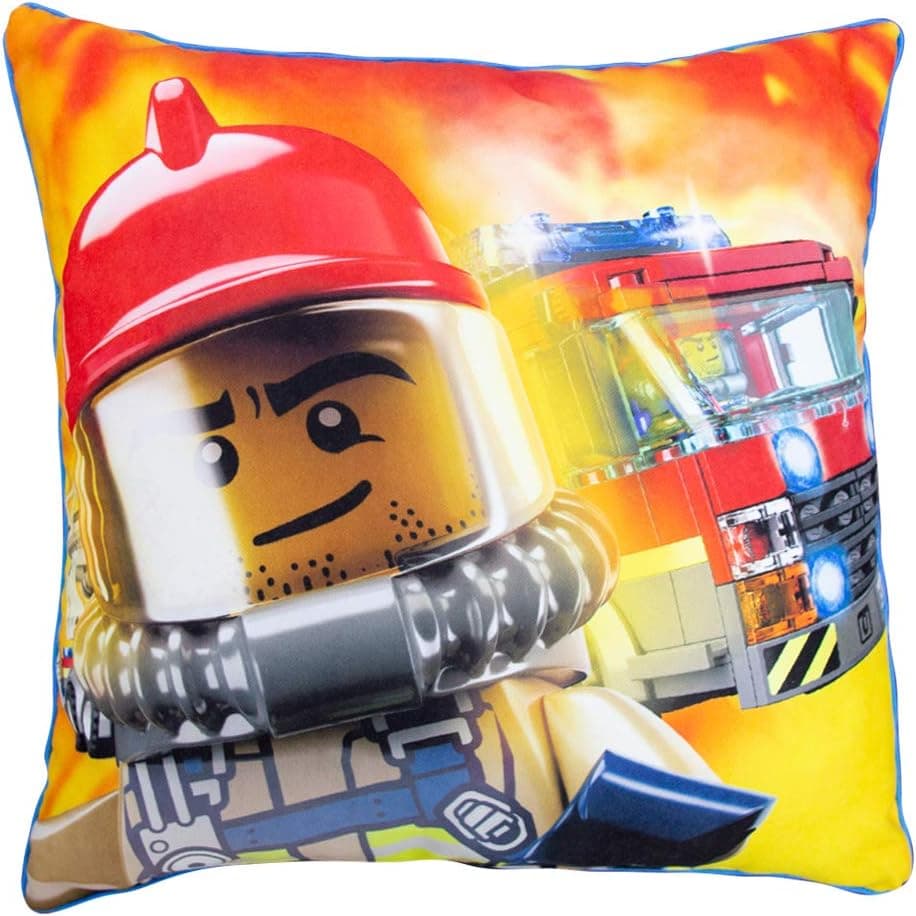 City Police and Fire Square Pillow LEGO Houseware set (#LG4OTRCU001UK-1, 2018)