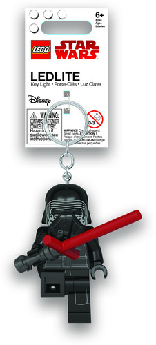 Kylo Ren with Lightsaber Key Light LEGO Key Chain set (#LGLKE126H-1, 2018)
