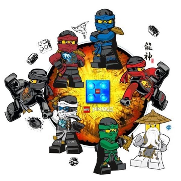 Ninjago Brick Night Light and Wall Decals - Sky Pirates LEGO Houseware set (#LGLNI14-1, 2016)