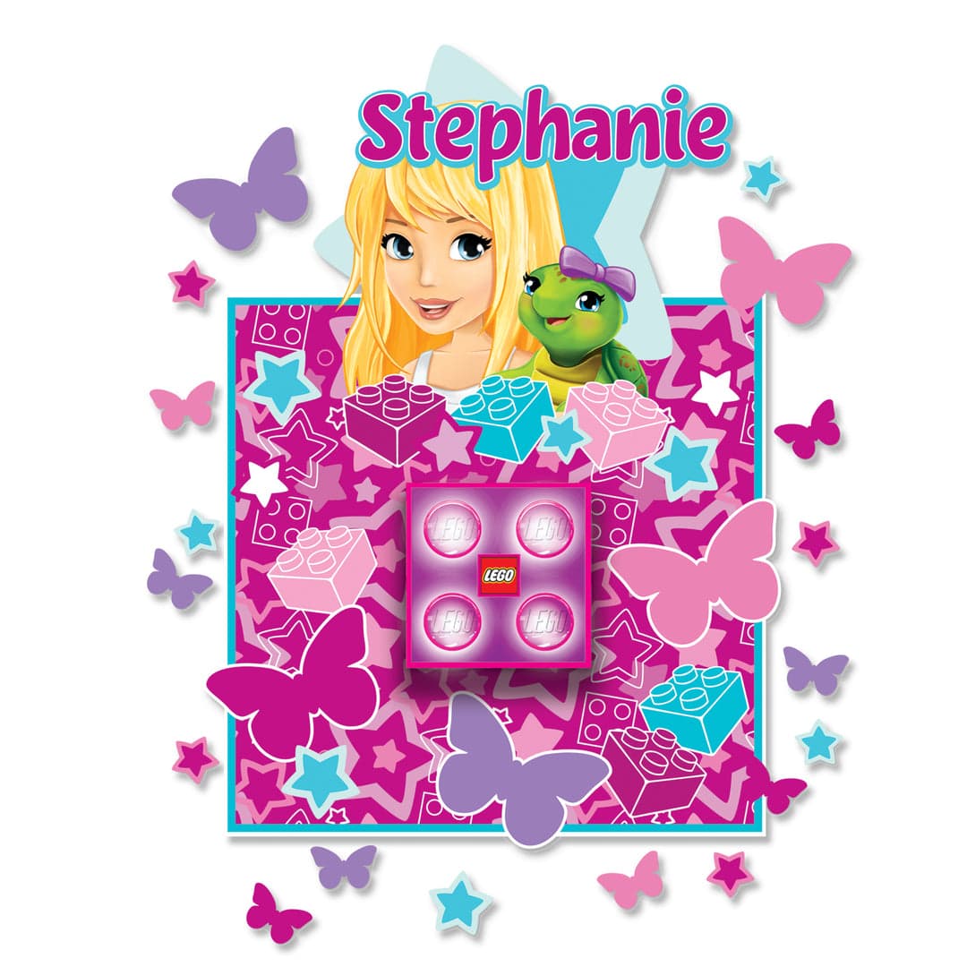 Friends Brick Night Light and Wall Decals - Stephanie LEGO Houseware set (#LGLNI3S-1, 2015)