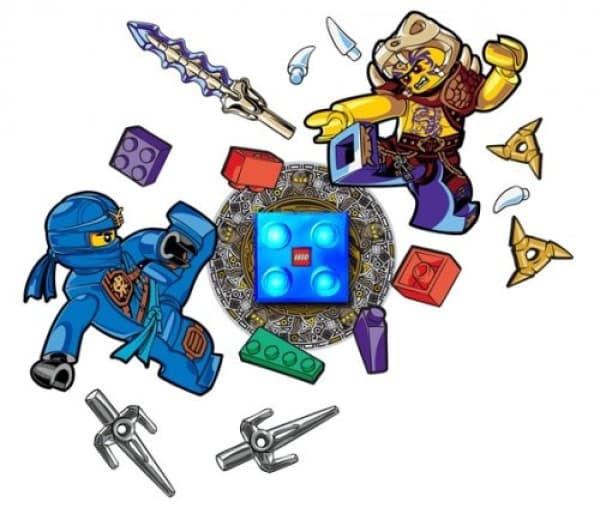 Ninjago Brick Night Light and Wall Decals - Jay LEGO Houseware set (#LGLNI4J-1, 2016)