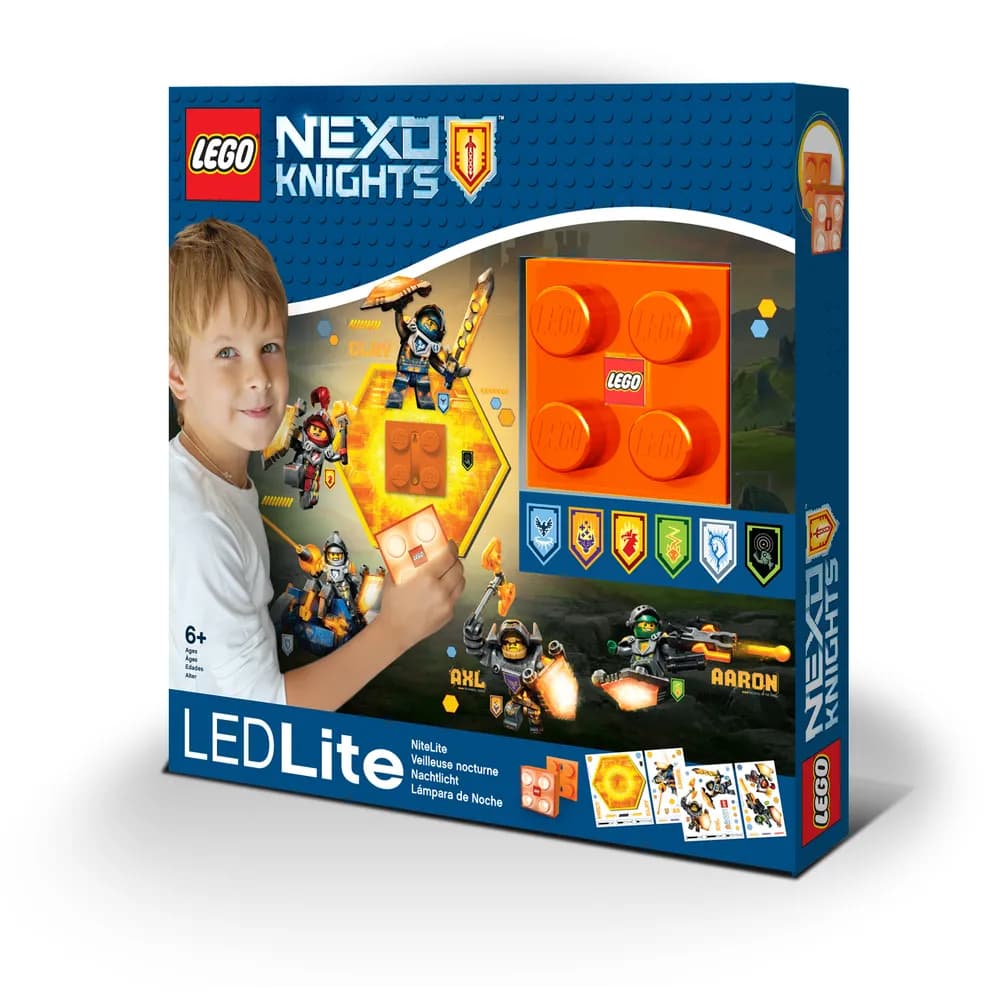 Nexo Knights Brick Night Light and Wall Decals LEGO Houseware set (#LGLNI7-1, 2016)