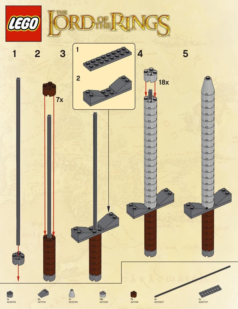 Sword LEGO set (#LOTRSWORD-1)