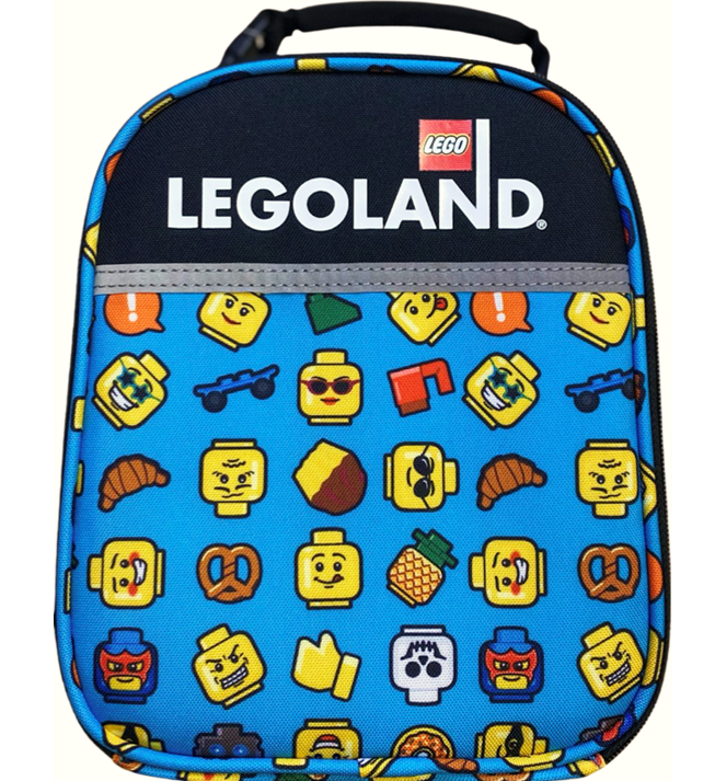 Minifigure Emoji Lunch Bag (Blue) LEGO Houseware set (#LUNCHBAG-1, 2021)