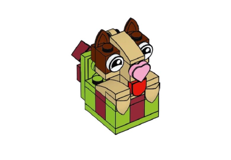 Happy Holiday Pet Ornament LEGO set (#PETORNAMENT-1)