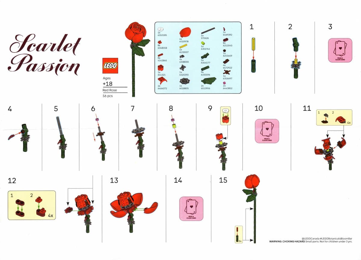 Scarlet Passion LEGO set (#REDROSE-1)