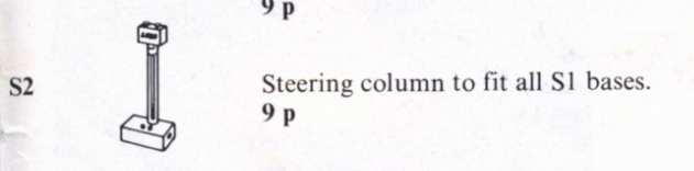 Steering Column LEGO set (#S2-1, 1970)