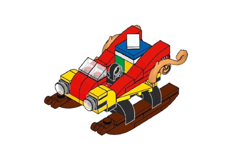 Rocket Sleigh Ornament LEGO set (#SLEIGHORNAMENT-1)