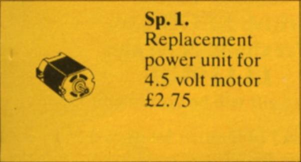 4.5V Replacement Motor LEGO set (#Sp1-1)