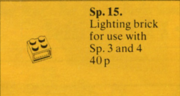Lighting Brick (2 x 2) LEGO set (#Sp15-1, 1977)