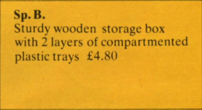 Wooden Storage Box LEGO set (#SpB-1, 1977)