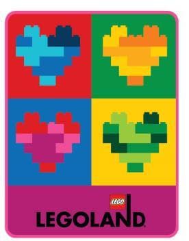LEGOLAND Totally Bricks of the Heart Throw LEGO Houseware set (#THROW-1, 2020)