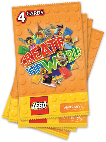 Create the World Trading Cards - Random Pack (4 Cards) LEGO Gear set (#VV1164-1, 2017)