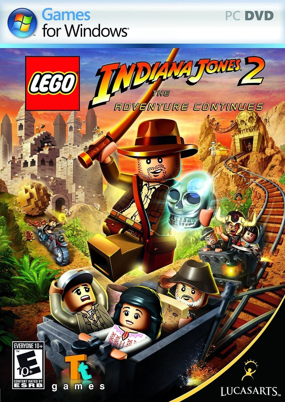Indiana Jones 2: The Adventure Continues - PC DVD-ROM LEGO Video Games and Accessories set (#2853694-1, 2009)