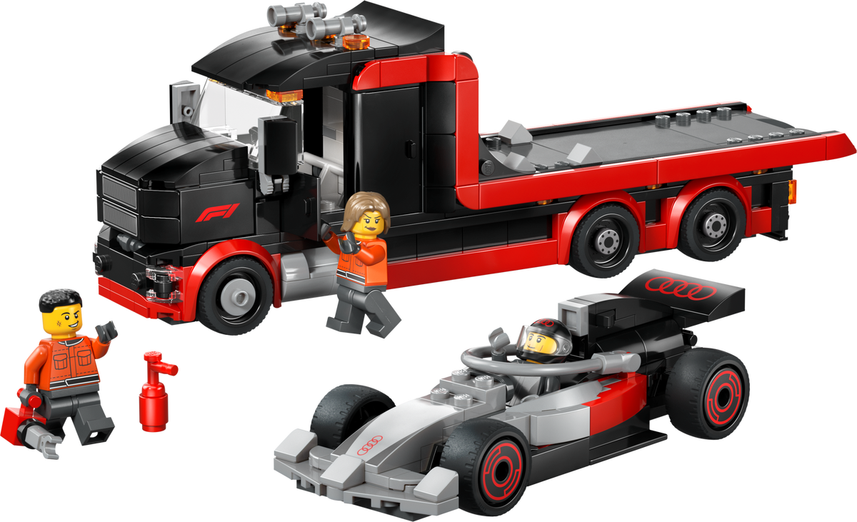F1 Display Truck with Audi F1 Race Car LEGO City set (#60493-1, 2026)