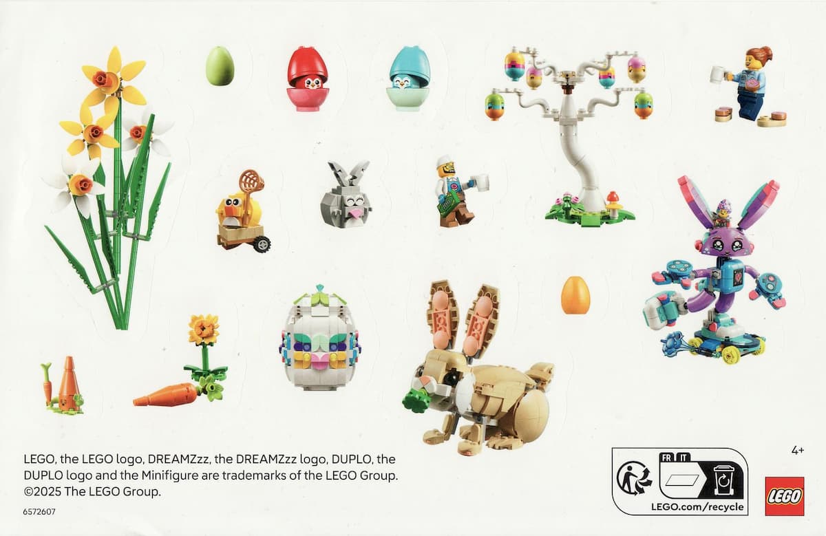 Easter Stickers LEGO Gear set (#6572607-1, 2025)