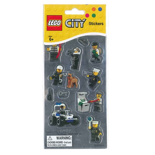 City Police Metal Stickers LEGO Gear set (#842869011892-1, 2012)