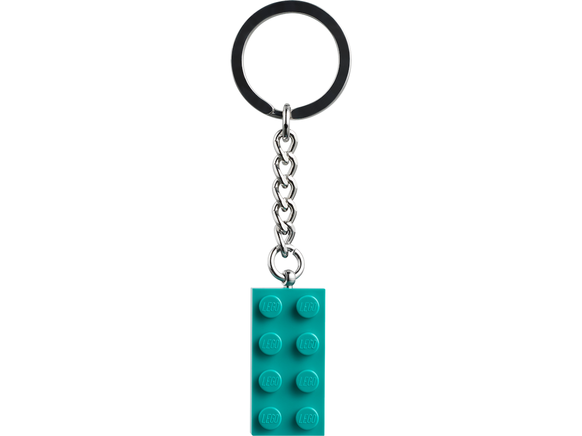 Dark Turquoise Brick Key Chain LEGO Key Chain set (#854303-1, 2025)