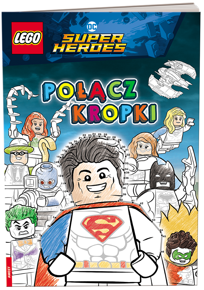 DC Comics Super Heroes: Połącz kropki LEGO Activity Books set (#9788325342746-1, 2023)