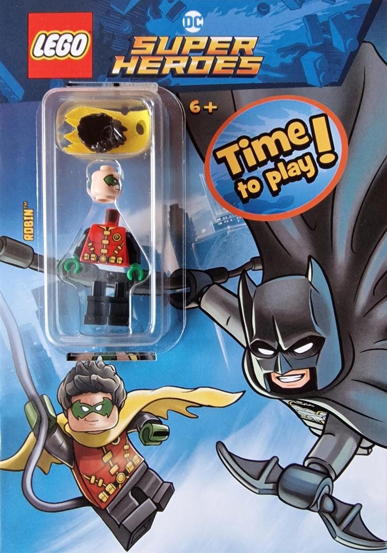 DC Comics Super Heroes: Time to play! Robin LEGO Activity Books with LEGO Parts set (#978832541404-1, 2023)