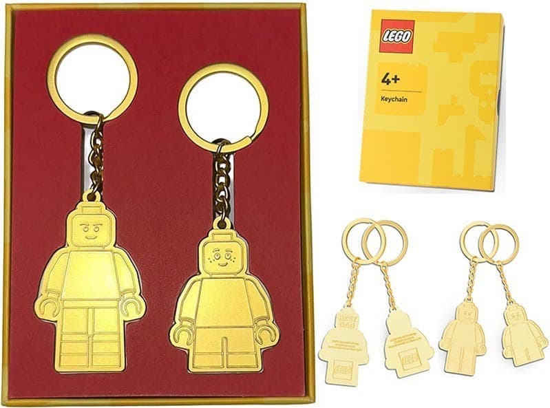 Dad & Child Gold Keychain LEGO Key Chain set (#DADCHILD-1, 2025)