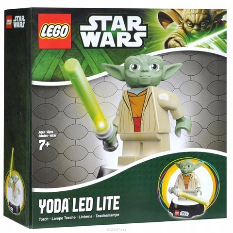 Yoda Desk Lamp (Trans-Bright Green Lightsaber) LEGO Houseware set (#LGLTOB6-1, 2013)
