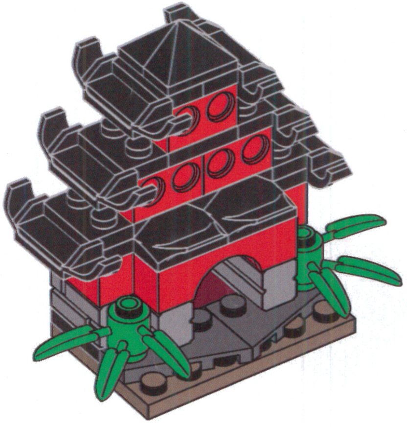 Mini Temple LEGO Ninjago set (#REDTEMPLE-1, 2017)