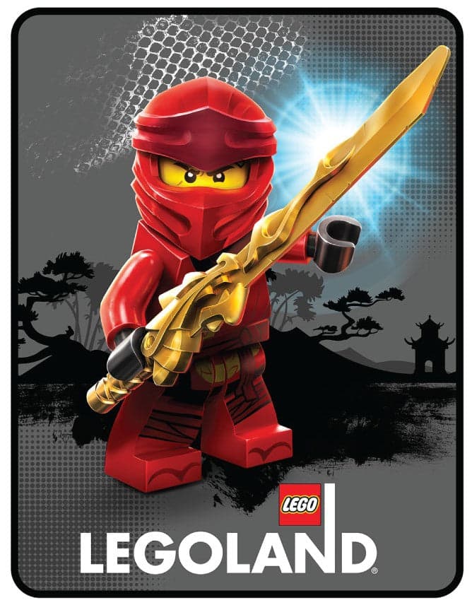 LEGOLAND Kai Ninja Shadows Throw LEGO Houseware set (#THROW-14, 2022)